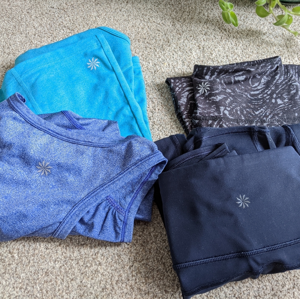 Athleta yoga tops and bottoms. Set of 4. Size S